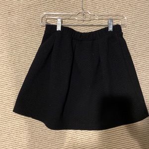 Black Pleated Mini Skirt